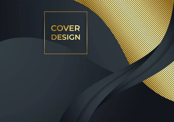 Luxury Business Cover Background Αφηρημένη Διακόσμηση Χρυσό Μοτίβο Κλίσεις Halftone — Διανυσματικό Αρχείο