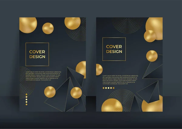 Fondo Cubierta Negocios Lujo Decoración Abstracta Patrón Dorado Gradientes Medio — Vector de stock