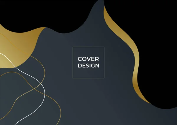 Luxus Business Cover Hintergrund Abstrakte Dekoration Goldenes Muster Halbtonverläufe Vektor — Stockvektor