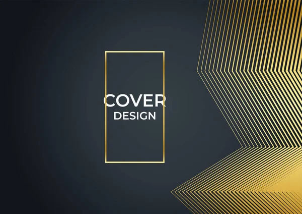 Luxus Business Cover Hintergrund Abstrakte Dekoration Goldenes Muster Halbtonverläufe Vektor — Stockvektor