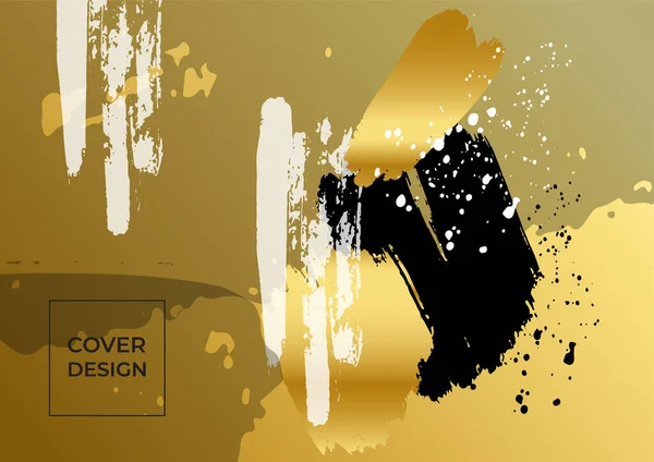 Luxe Zakelijke Dekking Achtergrond Abstracte Decoratie Gouden Patroon Halftoon Gradiënten — Stockvector
