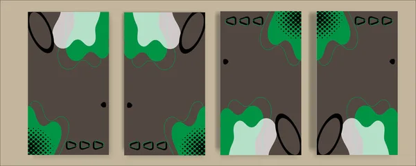 Conjunto Banner Venda Moderna Fundo Com Formas Abstratas Fundo Geométrico — Vetor de Stock