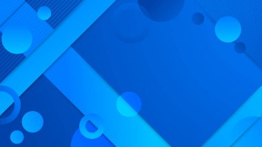 Sunum tasarımı için fütürist kurumsal konsepte sahip modern mavi arkaplan