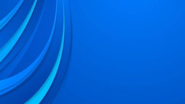 Dalgalı elementli soyut mavi arkaplan. Gradyan dinamik mavi çizgi arkaplanı