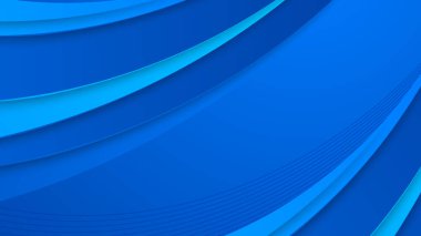 Dalgalı elementli soyut mavi arkaplan. Gradyan dinamik mavi çizgi arkaplanı