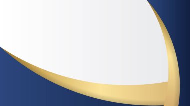 Dinamik efektli soyut dalga arkaplanı. Mavi ve altın renkli hareket vektörü illüstrasyonu. Moda eğilimleri. Reklam, pazarlama, sunum için kullanılabilir