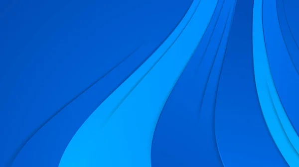 Abstrakter Blauer Hintergrund Mit Welligem Element Gradient Dynamische Blaue Linien — Stockvektor