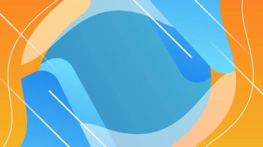 Modern geometrik mavi arka plan. Dinamik şekiller bileşimi