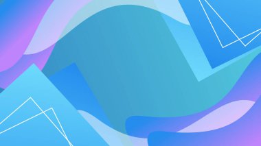 Modern geometrik mavi arka plan. Dinamik şekiller bileşimi