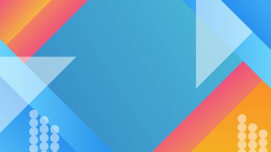 Modern geometrik mavi arka plan. Dinamik şekiller bileşimi