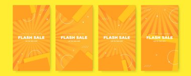 Temiz modern Instagram hikaye şablonu. Flaş indirimli bayrak şablon tanıtımı