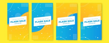 Temiz modern Instagram hikaye şablonu. Flaş indirimli bayrak şablon tanıtımı