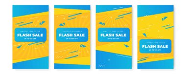 Temiz modern Instagram hikaye şablonu. Flaş indirimli bayrak şablon tanıtımı