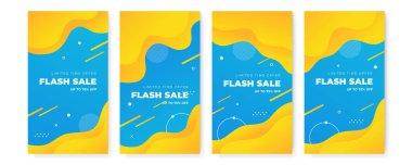 Temiz modern Instagram hikaye şablonu. Flaş indirimli bayrak şablon tanıtımı