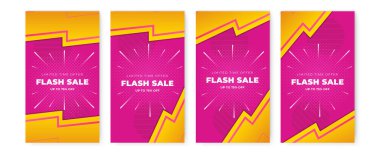 Temiz modern Instagram hikaye şablonu. Flaş indirimli bayrak şablon tanıtımı