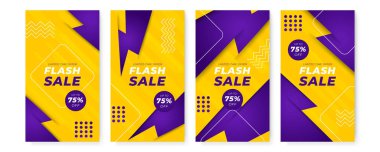 Temiz modern Instagram hikaye şablonu. Flaş indirimli bayrak şablon tanıtımı