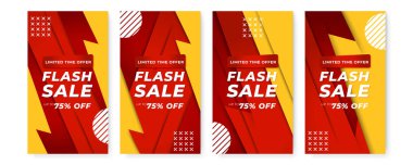 Temiz modern Instagram hikaye şablonu. Flaş indirimli bayrak şablon tanıtımı