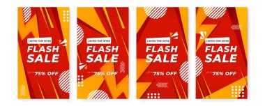 Temiz modern Instagram hikaye şablonu. Flaş indirimli bayrak şablon tanıtımı