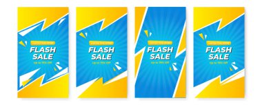 Temiz modern Instagram hikaye şablonu. Flaş indirimli bayrak şablon tanıtımı