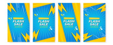 Temiz modern Instagram hikaye şablonu. Flaş indirimli bayrak şablon tanıtımı