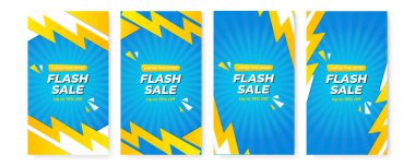 Temiz modern Instagram hikaye şablonu. Flaş indirimli bayrak şablon tanıtımı