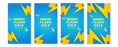 Temiz modern Instagram hikaye şablonu. Flaş indirimli bayrak şablon tanıtımı