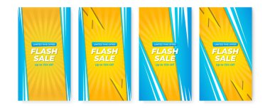 Temiz modern Instagram hikaye şablonu. Flaş indirimli bayrak şablon tanıtımı