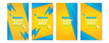 Temiz modern Instagram hikaye şablonu. Flaş indirimli bayrak şablon tanıtımı