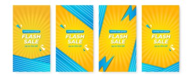 Temiz modern Instagram hikaye şablonu. Flaş indirimli bayrak şablon tanıtımı