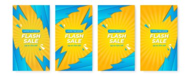 Temiz modern Instagram hikaye şablonu. Flaş indirimli bayrak şablon tanıtımı