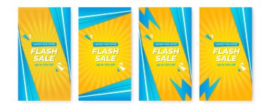 Temiz modern Instagram hikaye şablonu. Flaş indirimli bayrak şablon tanıtımı