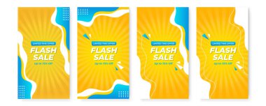 Temiz modern Instagram hikaye şablonu. Flaş indirimli bayrak şablon tanıtımı