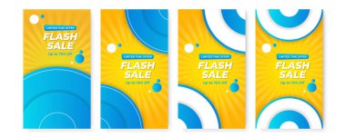 Temiz modern Instagram hikaye şablonu. Flaş indirimli bayrak şablon tanıtımı