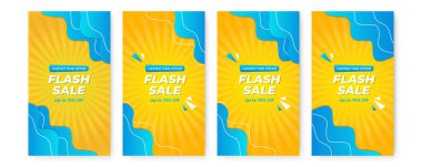 Temiz modern Instagram hikaye şablonu. Flaş indirimli bayrak şablon tanıtımı