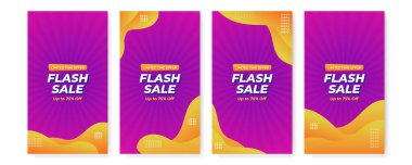 Temiz modern Instagram hikaye şablonu. Flaş indirimli bayrak şablon tanıtımı