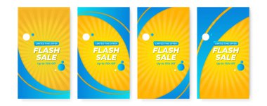 Temiz modern Instagram hikaye şablonu. Flaş indirimli bayrak şablon tanıtımı