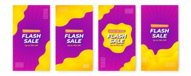 Temiz modern Instagram hikaye şablonu. Flaş indirimli bayrak şablon tanıtımı