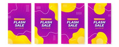 Temiz modern Instagram hikaye şablonu. Flaş indirimli bayrak şablon tanıtımı