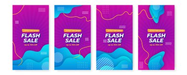 Temiz modern Instagram hikaye şablonu. Flaş indirimli bayrak şablon tanıtımı