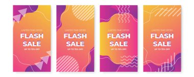 Temiz modern Instagram hikaye şablonu. Flaş indirimli bayrak şablon tanıtımı