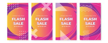 Temiz modern Instagram hikaye şablonu. Flaş indirimli bayrak şablon tanıtımı