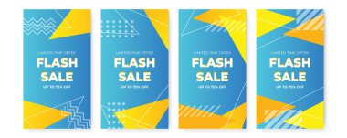 Temiz modern Instagram hikaye şablonu. Flaş indirimli bayrak şablon tanıtımı