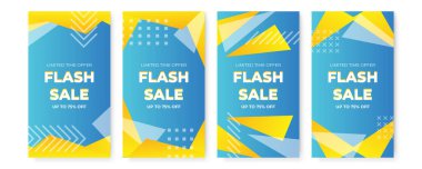 Temiz modern Instagram hikaye şablonu. Flaş indirimli bayrak şablon tanıtımı