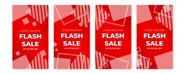 Temiz modern Instagram hikaye şablonu. Flaş indirimli bayrak şablon tanıtımı