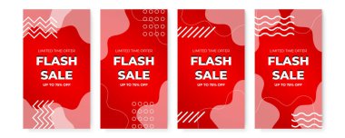 Temiz modern Instagram hikaye şablonu. Flaş indirimli bayrak şablon tanıtımı