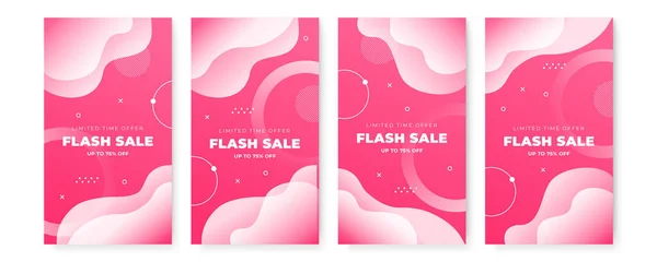 Saubere Moderne Instagram Story Vorlage Flash Verkauf Rabatt Banner Vorlage — Stockvektor
