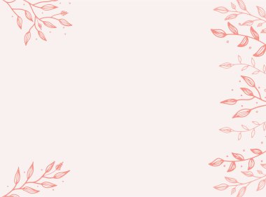 Metin, çiçek ve yapraklar için kopyalama alanı olan basit modern tarzda vektör tasarım şablonları - düğün davetiyesi arka planı ve çerçeveleri, sosyal medya hikayeleri duvar kağıtları