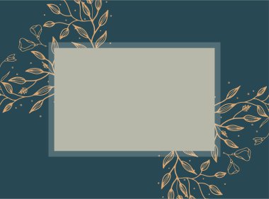 Metin, çiçek ve yapraklar için kopyalama alanı olan basit modern tarzda vektör tasarım şablonları - düğün davetiyesi arka planı ve çerçeveleri, sosyal medya hikayeleri duvar kağıtları