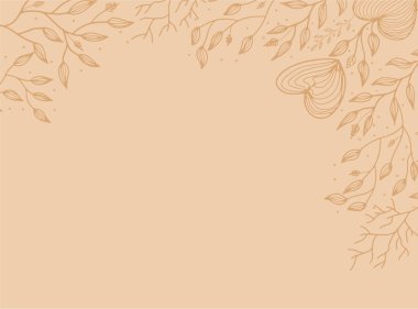 Metin, çiçek ve yapraklar için kopyalama alanı olan basit modern tarzda vektör tasarım şablonları - düğün davetiyesi arka planı ve çerçeveleri, sosyal medya hikayeleri duvar kağıtları