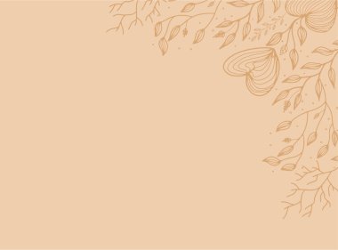 Metin, çiçek ve yapraklar için kopyalama alanı olan basit modern tarzda vektör tasarım şablonları - düğün davetiyesi arka planı ve çerçeveleri, sosyal medya hikayeleri duvar kağıtları